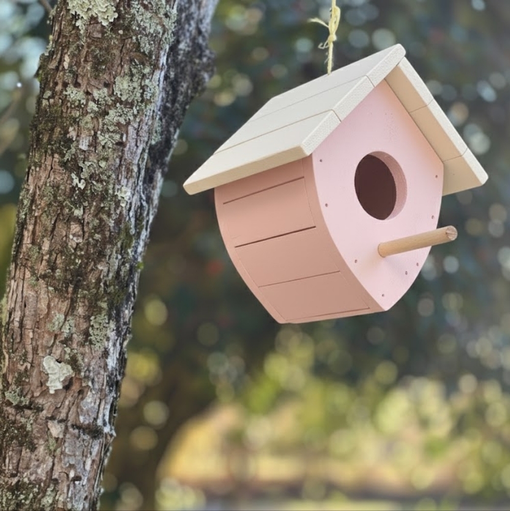 🪵 Handmade Cypress Wood Birdhouse | Rustic Garden Decor